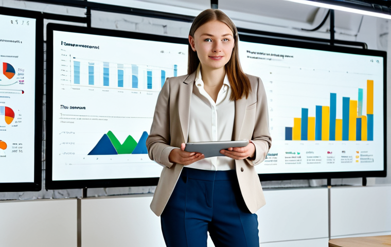 **
"A successful young woman, a Moscow-based entrepreneur, giving a presentation at a modern co-working space in the city center, fully clothed in a stylish and modest business casual outfit (think: tailored trousers, a blouse, and a blazer), holding a tablet displaying data charts, professional lighting, safe for work, appropriate attire, perfect anatomy, natural pose, professional."
**